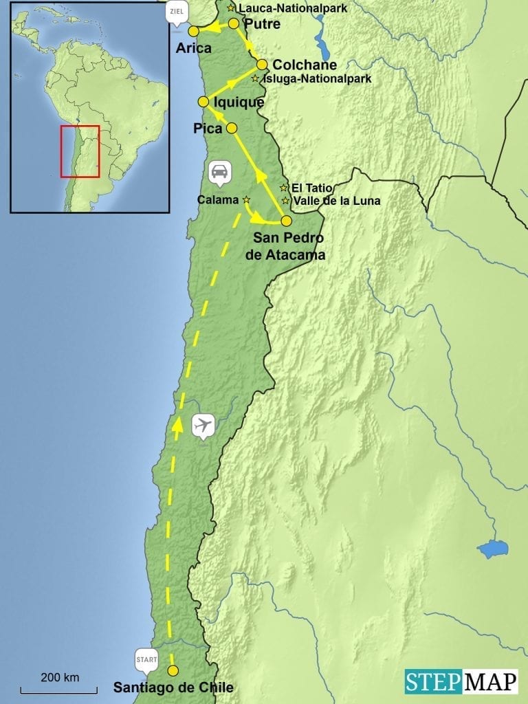 Stepmap Karte für Chile