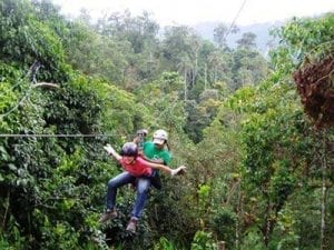 Canopy-Fahrt im Tandem in Costa Rica