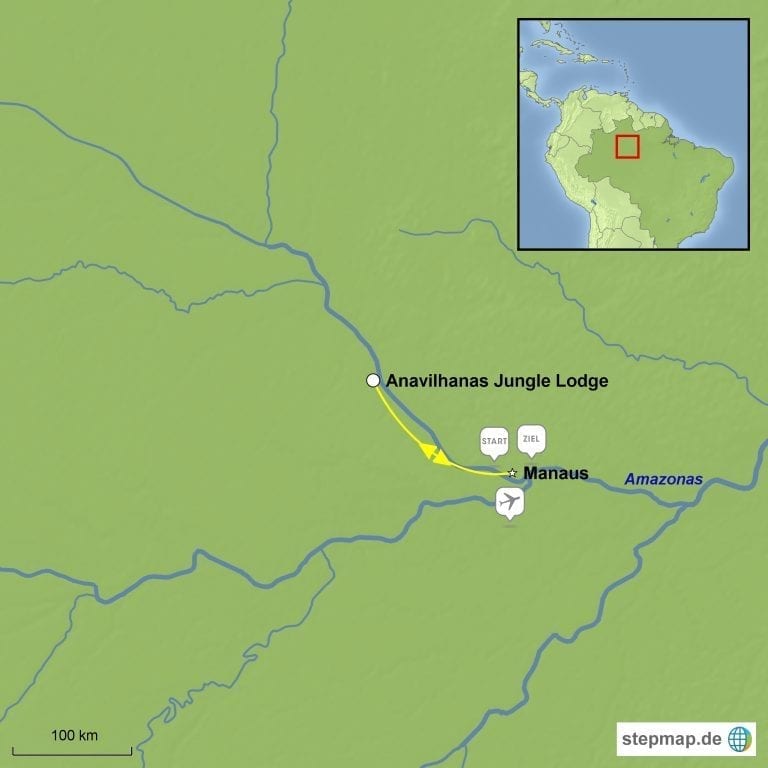 Landkarte Reisebaustein: Anavilhanas Jungle Lodge